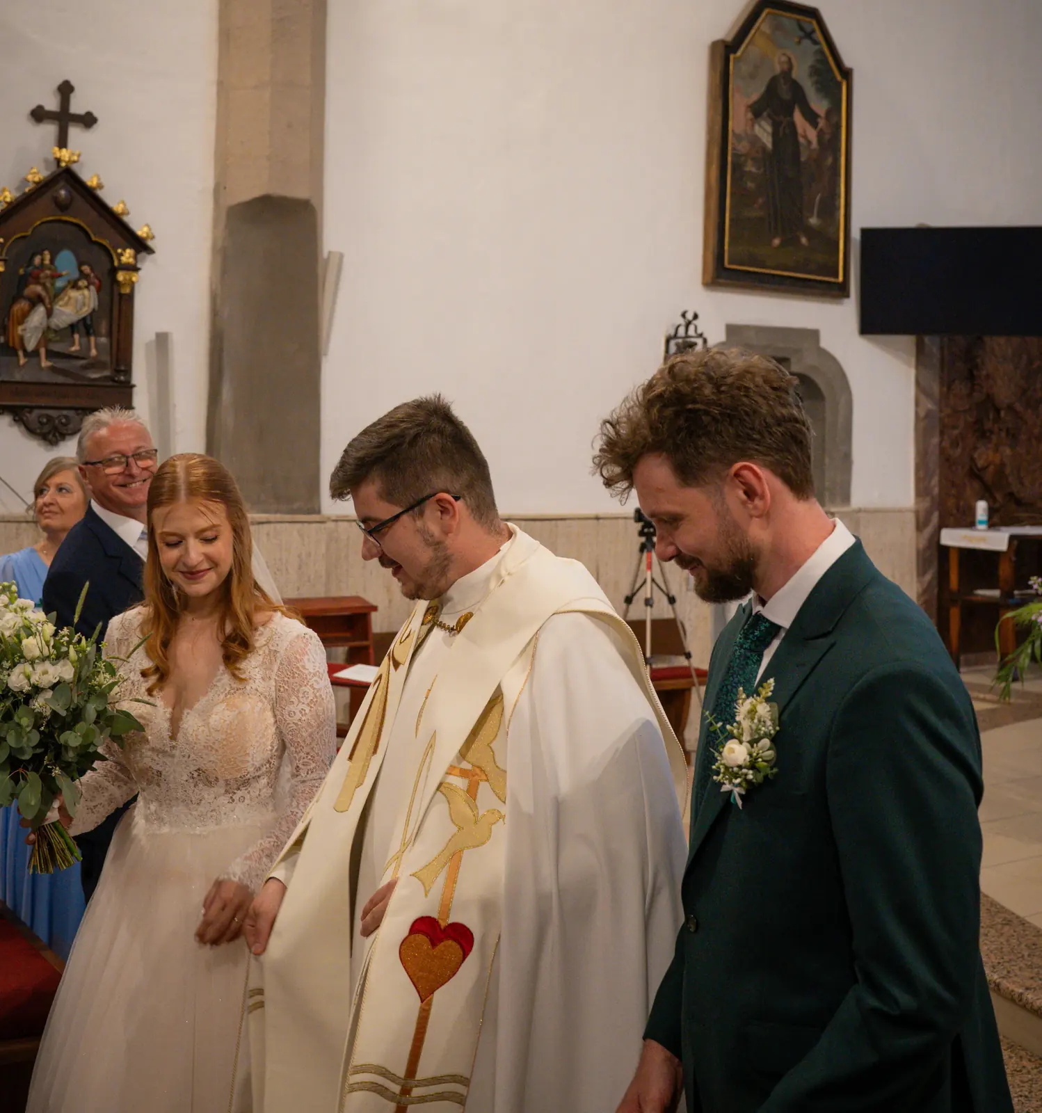 Svadobný obrad s kňazom